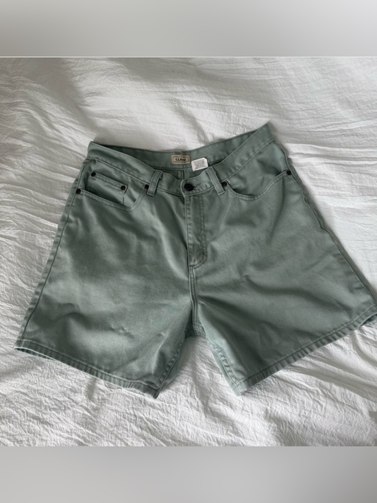 L.L. Bean Pants - L. L. Bean Women’s Vintage 90s Light Green Long Denim Shorts Size 12